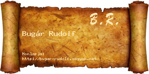 Bugár Rudolf névjegykártya